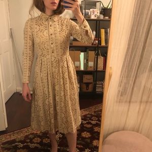 Collared Cream Lace StyleWe Dress